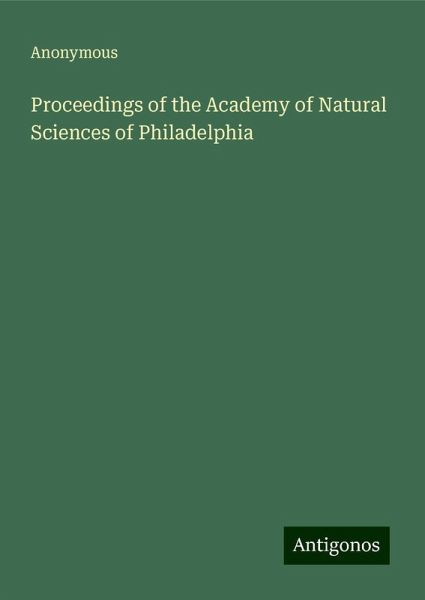Proceedings of the Academy of Natural Sciences of Philadelphia