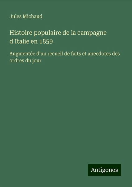 Histoire populaire de la campagne d'Italie en 1859