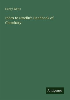 Cover Index to Gmelin's Handbook of Chemistry