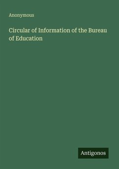 Cover Circular of Information of the Bureau of Education