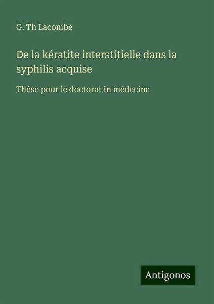 De la kératite interstitielle dans la syphilis acquise