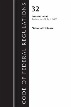 Cover Code of Federal Regulations, Title 32 National Defense 800-End, Revised as of July 1, 2023