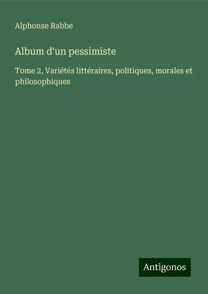 Album d'un pessimiste