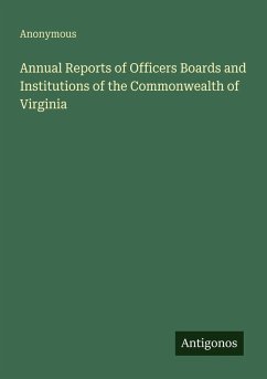 Cover Annual Reports of Officers Boards and Institutions of the Commonwealth of Virginia
