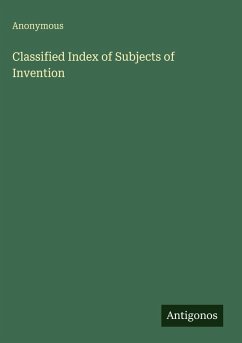 Cover Classified Index of Subjects of Invention