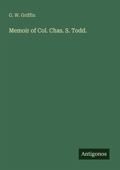 Cover Memoir of Col. Chas. S. Todd.