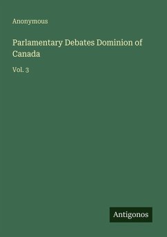 Cover Parlamentary Debates Dominion of Canada
