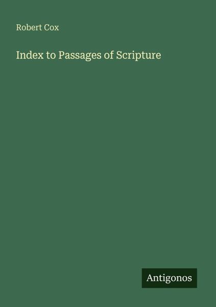 Index to Passages of Scripture Index to Passages of Scripture
