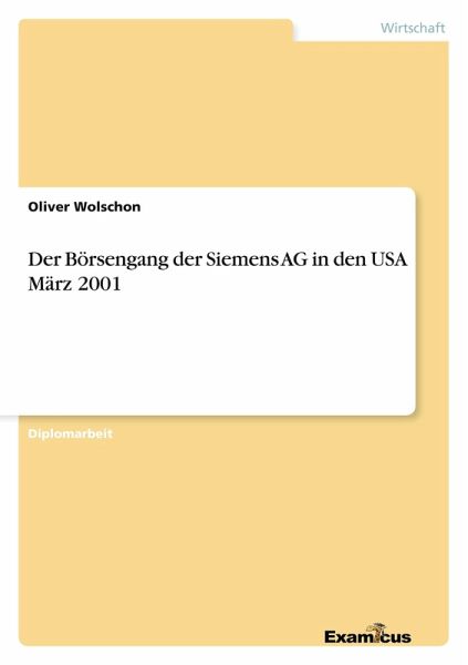 Der Börsengang der Siemens AG in den USA März 2001