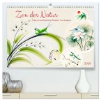 Zen der Natur - Pflanzen und Insekten im Stile der Tuschmalerei (hochwertiger Premium Wandkalender 2025 DIN A2 quer), Kunstdruck in Hochglanz