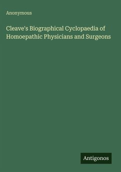 Cover Cleave's Biographical Cyclopaedia of Homoepathic Physicians and Surgeons