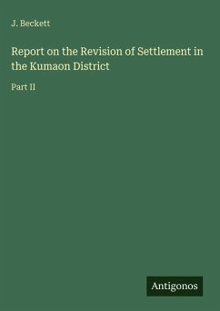 Cover Report on the Revision of Settlement in the Kumaon District