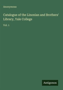 Cover Catalogue of the Linonian and Brothers' Library, Yale College