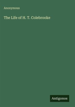 Cover The Life of H. T. Colebrooke