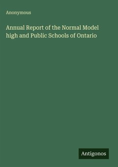 Cover Annual Report of the Normal Model high and Public Schools of Ontario