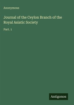 Cover Journal of the Ceylon Branch of the Royal Asiatic Society