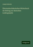 Älterneuhochdeutsches Wörterbuch ein Beitrag zur deutschen Lexikographie