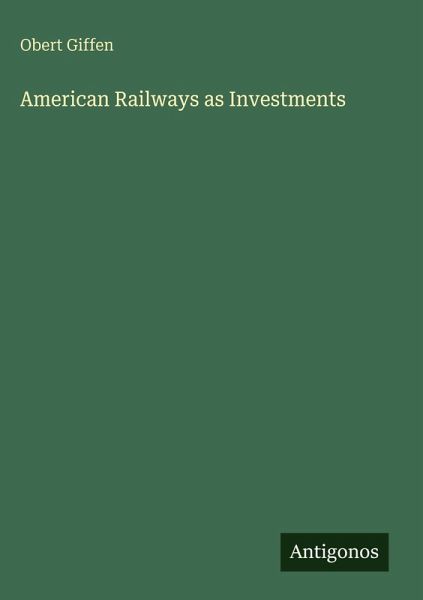 American Railways as Investments American Railways as Investments