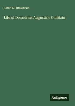 Cover Life of Demetrius Augustine Gallitzin