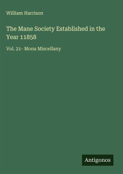 Cover The Mane Society Established in the Year 11858