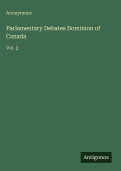 Cover Parlamentary Debates Dominion of Canada