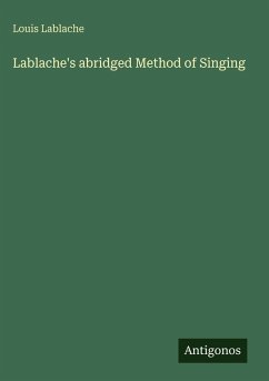 Cover Lablache's abridged Method of Singing