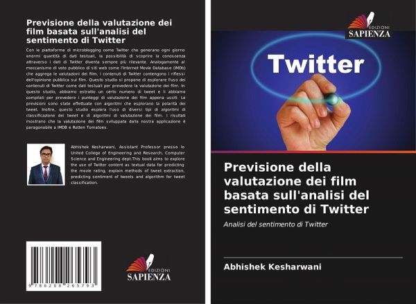 Previsione della valutazione dei film basata sull'analisi del sentimento di Twitter
