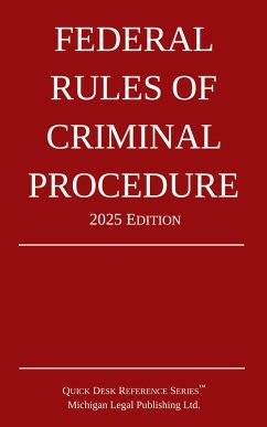 Cover Federal Rules of Criminal Procedure; 2025 Edition