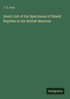 Cover Hand-List of the Specimens of Shield Reptiles in the British Museum
