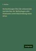 Beobachtungen über die Lebensweise und den Bau der Mallophagen oder Pelzfresser sowie Beschreibung neuer Arten Beobachtungen über die Lebensweise und den Bau der Mallophagen oder Pelzfresser sowie Beschreibung neuer Arten