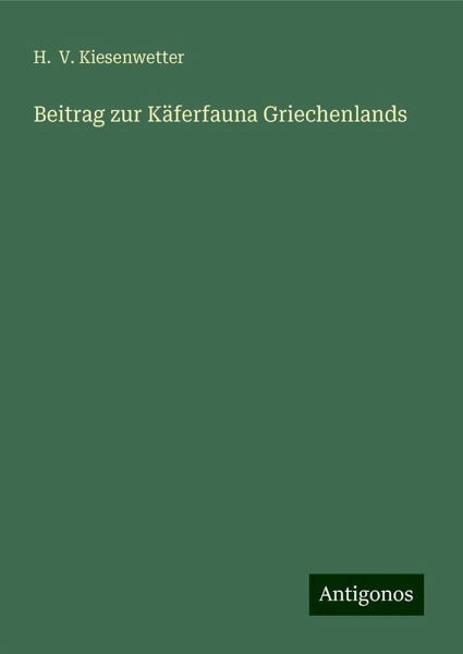 Beitrag zur Käferfauna Griechenlands