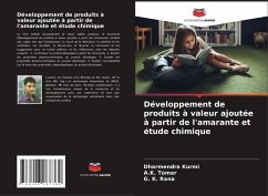 Cover Développement de produits à valeur ajoutée à partir de l'amarante et étude chimique