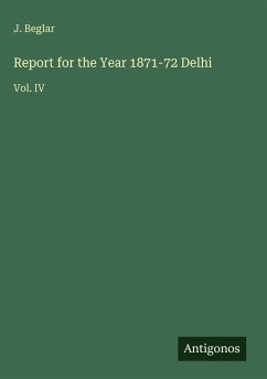 Cover Report for the Year 1871-72 Delhi
