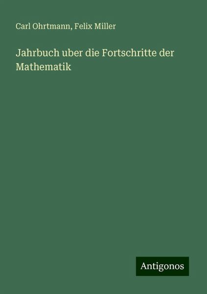 Jahrbuch uber die Fortschritte der Mathematik