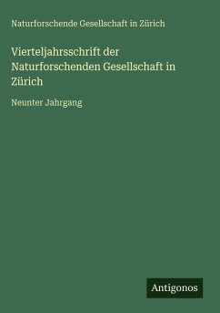 Cover Vierteljahrsschrift der Naturforschenden Gesellschaft in Zürich