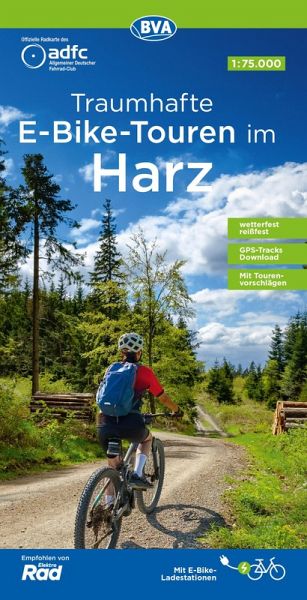 ADFC-Regionalkarte Traumhafte E-Bike-Touren im Harz, 1:75.000, mit Tagestourenvorschlägen, reiß- und wetterfest, GPS-Tracks Download ADFC-Regionalkarte Traumhafte E-Bike-Touren im Harz, 1:75.000, mit Tagestourenvorschlägen, reiß- und wetterfest, GPS-Tracks Download