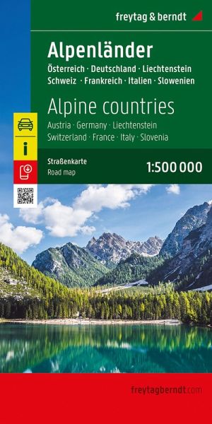Alpenländer, Straßenkarte 1:500.000, freytag & berndt Alpenländer, Straßenkarte 1:500.000, freytag & berndt