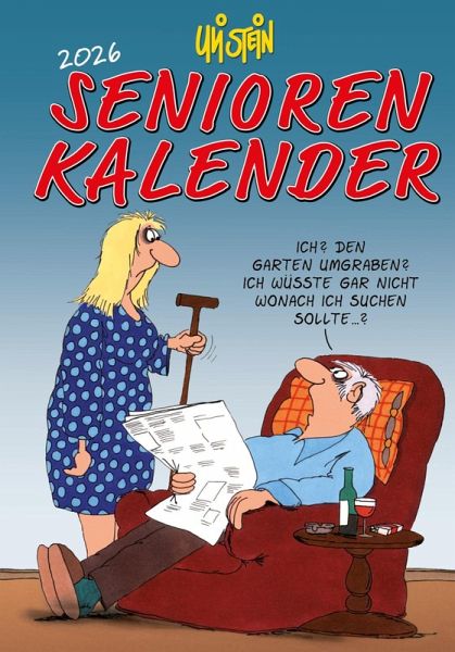 Uli Stein Senioren-Kalender 2026 mit Spiralbindung und Gummiband Uli Stein Senioren-Kalender 2026 mit Spiralbindung und Gummiband