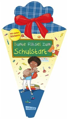 Cover Schlau für die Schule: Bunte Rätsel zum Schulstart (Schultüte 2025 blau)