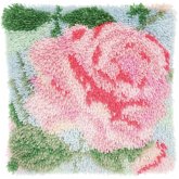 Rico Hooki Hooki, Knüpfset, Kissen Rose, 40x40cm Rico Hooki Hooki, Knüpfset, Kissen Rose, 40x40cm