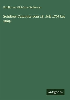 Cover Schillers Calender vom 18. Juli 1795 bis 1805
