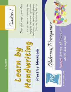 Handwriting Practice Workbook - United States of America, States and Capitals - Cursive, Level 1 - Cobo, Jessica; Cobo, Victor
