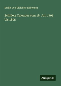 Cover Schillers Calender vom 18. Juli 1795 bis 1805