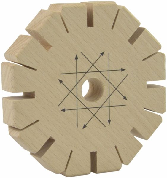 PEBARO KBL1 - Knüpfblüte BLUME, Vollholz Buche, bedruckt