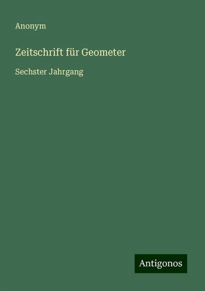 Zeitschrift für Geometer Zeitschrift für Geometer