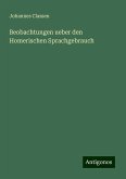 Beobachtungen ueber den Homerischen Sprachgebrauch Beobachtungen ueber den Homerischen Sprachgebrauch