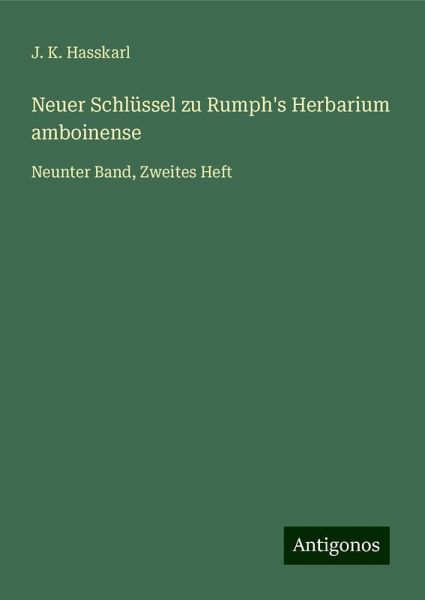 Neuer Schlüssel zu Rumph's Herbarium amboinense