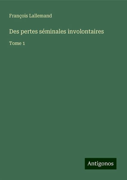 Des pertes séminales involontaires Des pertes séminales involontaires