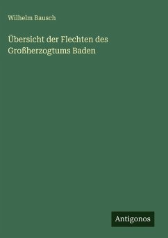 Cover Übersicht der Flechten des Großherzogtums Baden