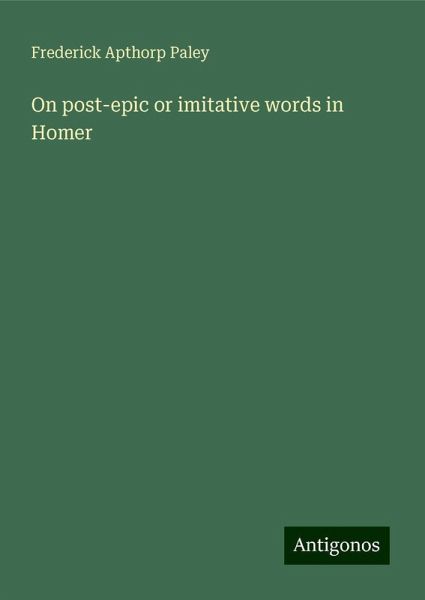 On post-epic or imitative words in Homer On post-epic or imitative words in Homer